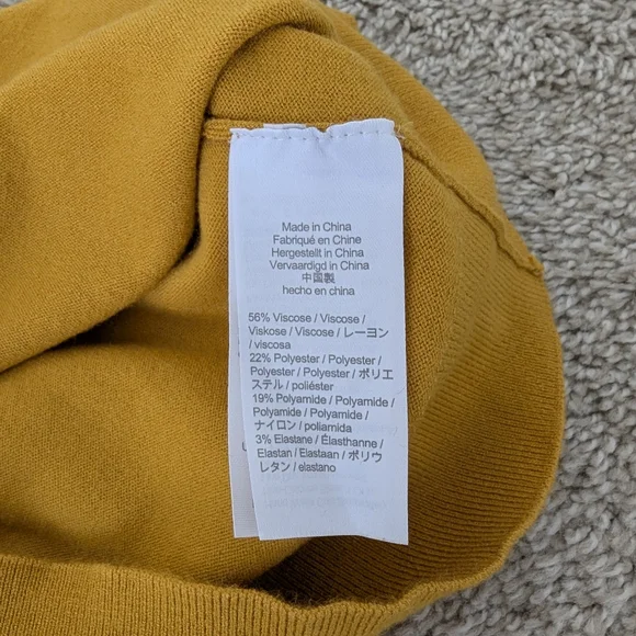 J. Crew One-shoulder Stretch Sweater Mustard Yellow - Picture 6 of 8